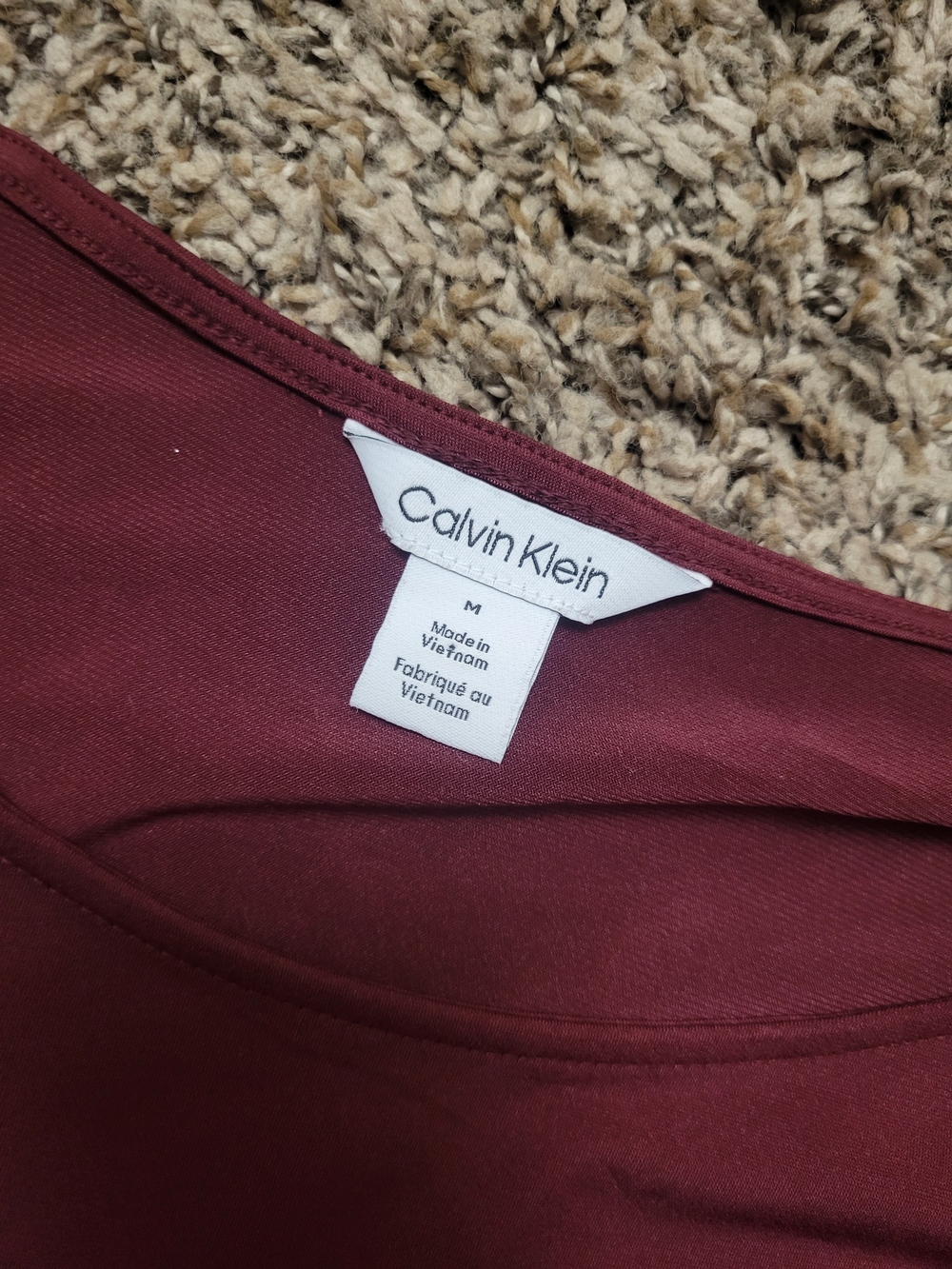 Calvin Klein Women's Burgundy Blouse